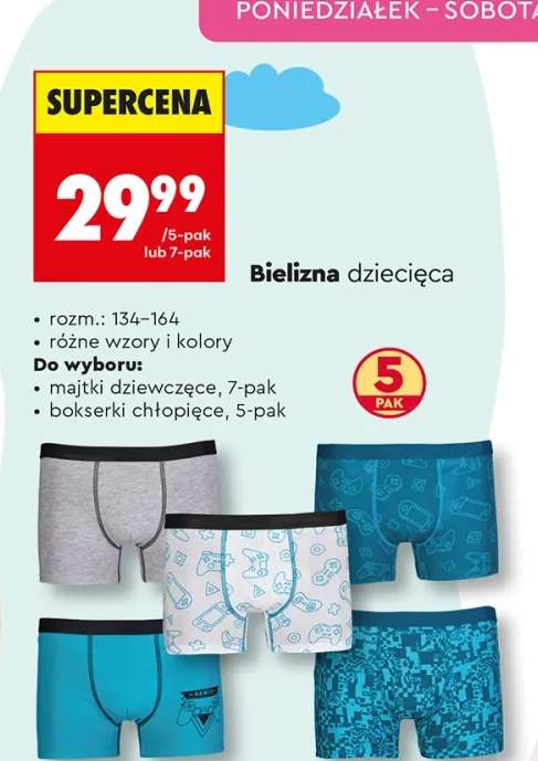bokserki chłopięce