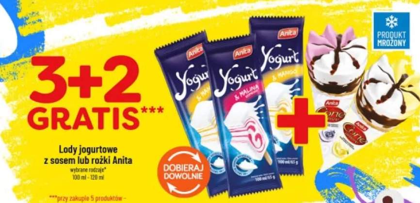 Lody jogurtowe z sosem Anita Yogurt & Mango