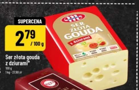 Ser złota gouda z dziurami
