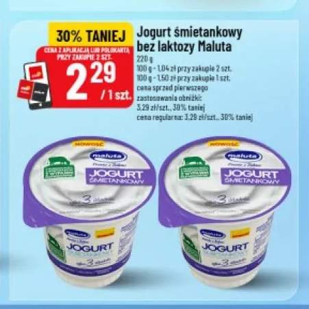 Jogurt śmietankowy bez laktozy Maluta