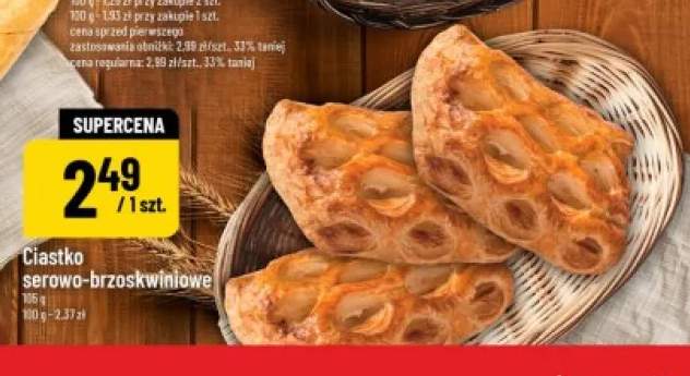 Ciastko serowo-brzoskwiniowe