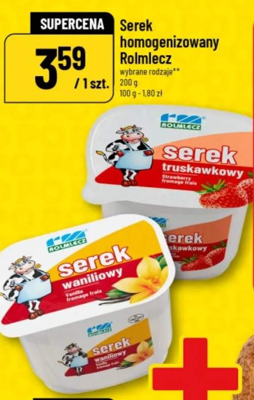 Serek homogenizowany truskawkowy Rolmlecz