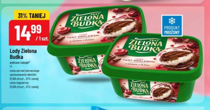 Lody Zielona Budka Tort Królewski z sosem z wiśni