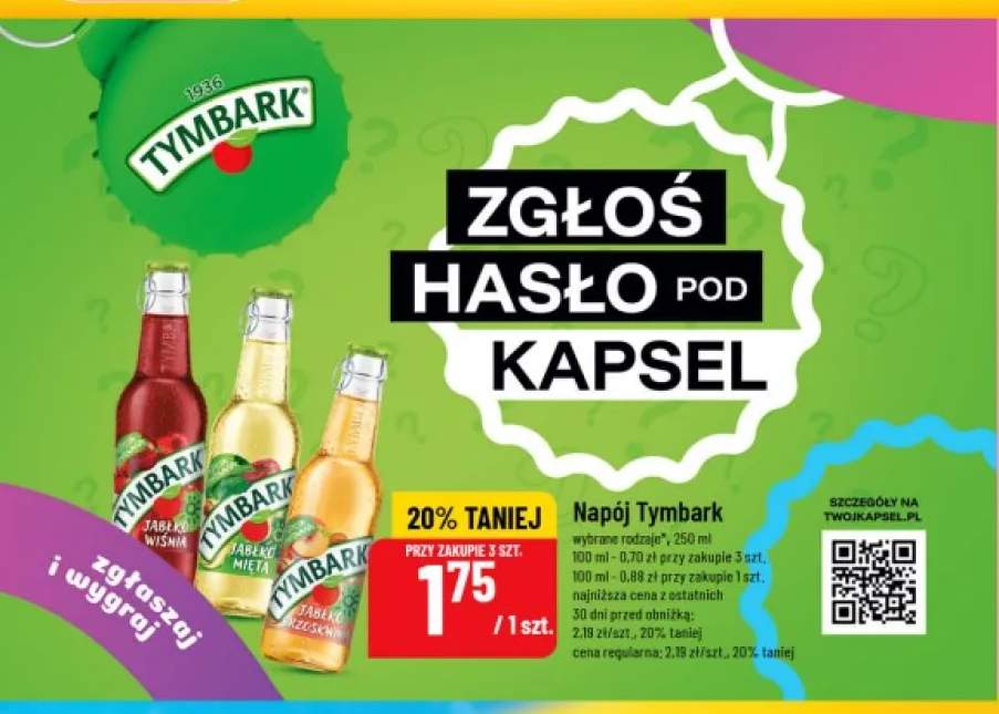 Napój Tymbark Jabłko Wiśnia