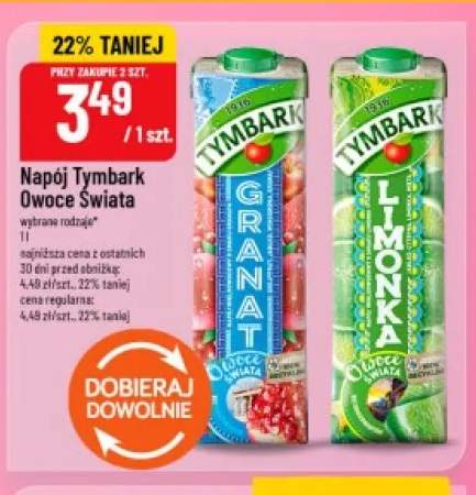 Napój Tymbark Owoce Świata Granat