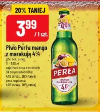 Piwo Perła mango z marakują 4%