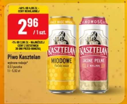 Piwo Kasztelan Miodowe