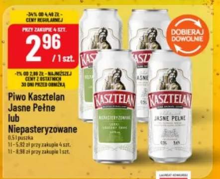 Piwo Kasztelan Jasne Pełne