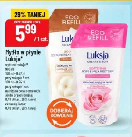 Mydło w płynie Luksja Cotton Milk & Provitamin B5