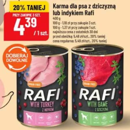 Karma dla psa z indykiem Rafi