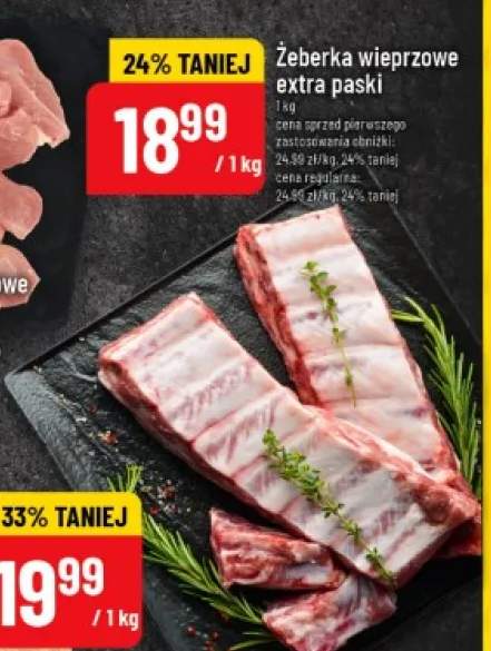 Żeberka wieprzowe extra paski