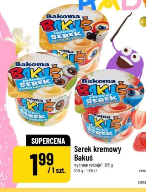 Serek kremowy truskawkowy Bakuś