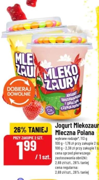 Jogurt Mlekozaury Mleczna Polana