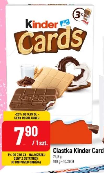 Ciastka Kinder Cards