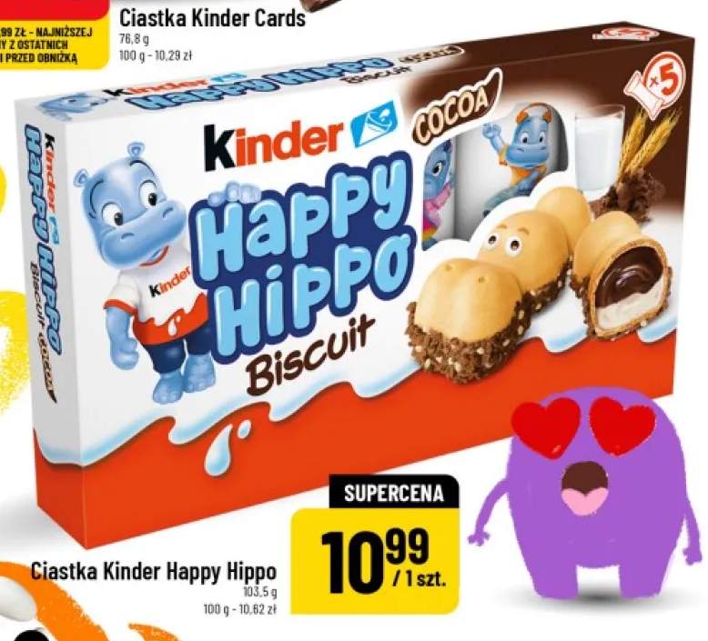Ciastka Kinder Happy Hippo