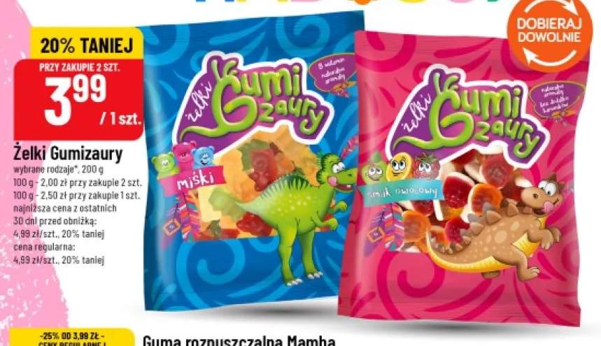 Żelki Gumizaury