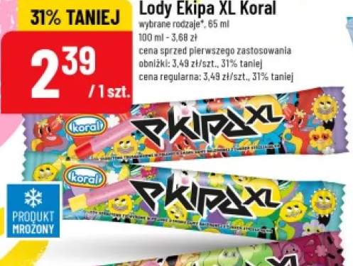 Lody Ekipa XL Koral cytrynowe 65ml