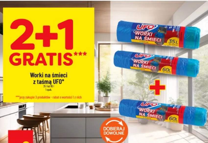 Worki na śmieci z taśmą UFO 35l