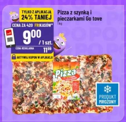 Pizza z szynką i pieczarkami Go tove