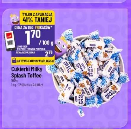 Cukierki Milky Splash Toffee