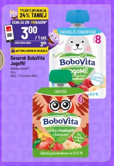 Deserek BoboVita JogoMi! z truskawkami i malinami