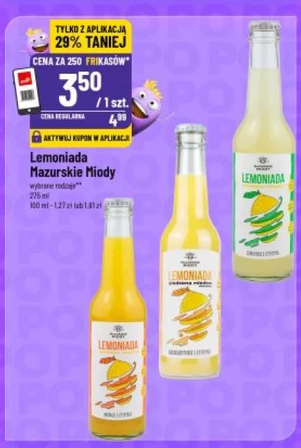 Lemoniada Mazurskie Miody mandarynka i cytryna