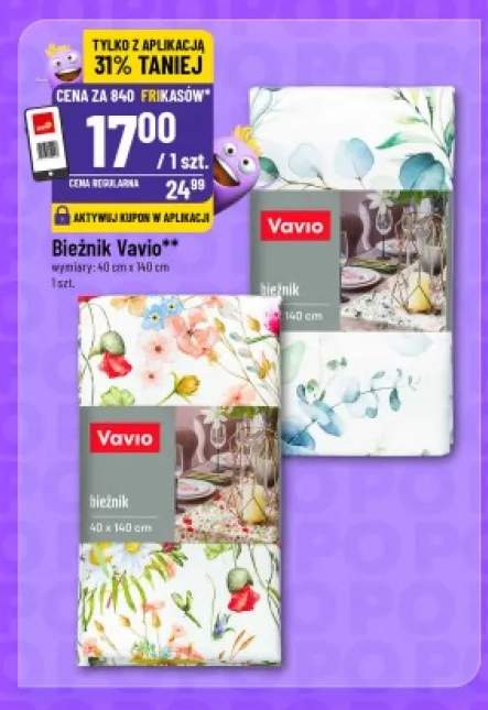 Bieżnik Vavio 40x140cm