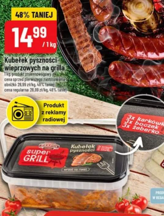 Kubełek pyszności wieprzowych na grilla Pekpol