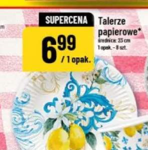 Talerze papierowe średnica: 23cm