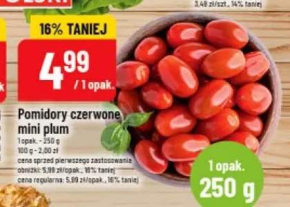 Pomidory czerwone mini plum