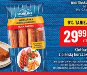 Kiełbasa z piersią kurczaka Morliny