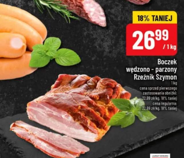 Boczek wędzono-parzony Rzeźnik Szymon