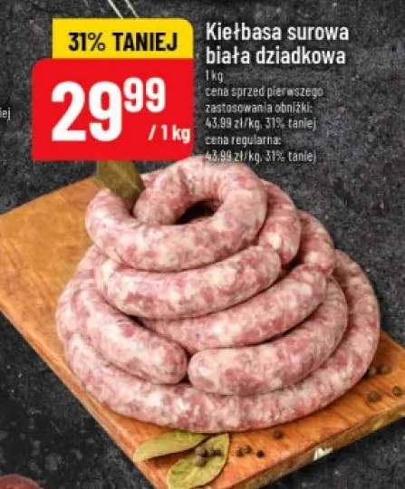 Kiełbasa surowa biała dziadkowa