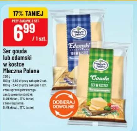 Ser edamski w kostce Mleczna Polana