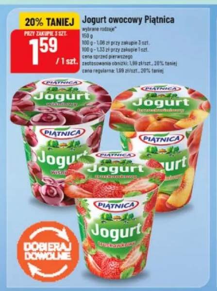 Jogurt owocowy Piątnica wiśniowy