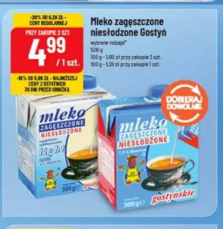 Mleko zagęszczone niesłodzone light Gostyń