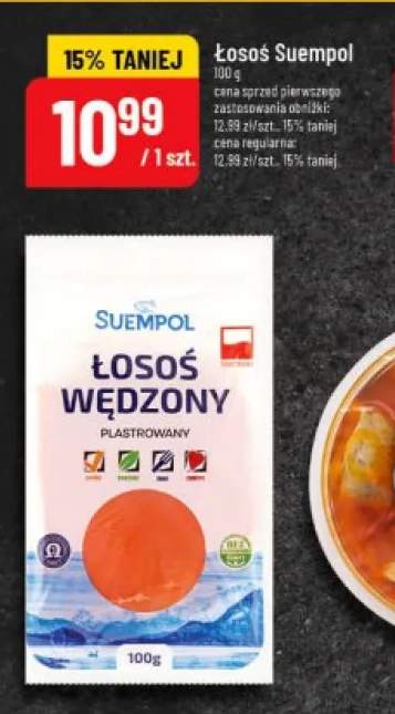 Łosoś wędzony plastrowany Suempol