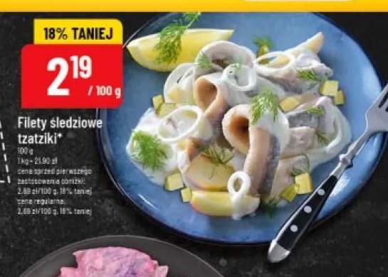 Filety śledziowe tzatziki