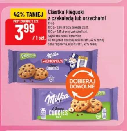 Ciastka Pieguski z czekoladą