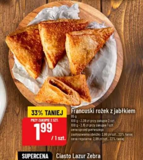 Francuski rożek z jabłkiem