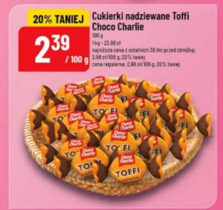 Cukierki nadziewane Toffi Choco Charlie