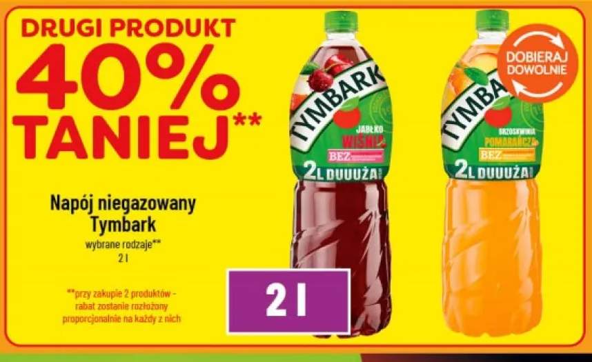 Napój niegazowany Tymbark brzoskwinia pomarańcza