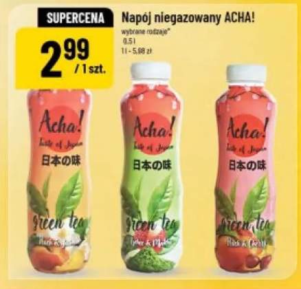 Napój niegazowany Acha! Green Tea Lychee & Matcha