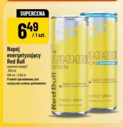Napój energetyzujący Red Bull The Summer Edition Sudachi Limonka