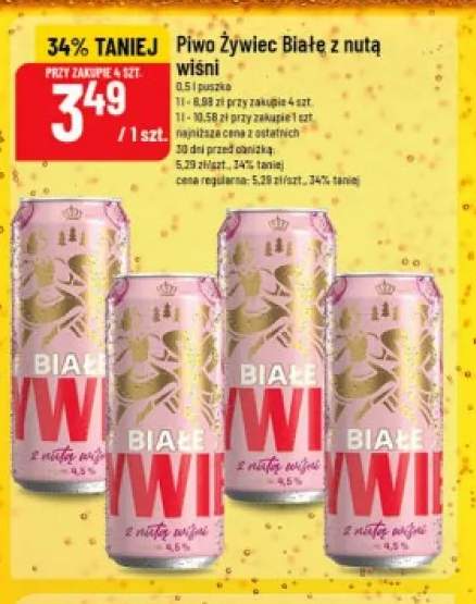 Piwo Żywiec Białe z nutą wiśni