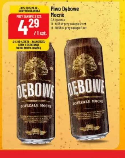 Piwo Dębowe Dojrzałe Mocne