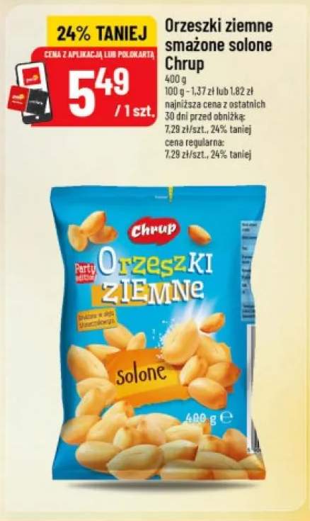 Orzeszki ziemne smażone solone Chrup