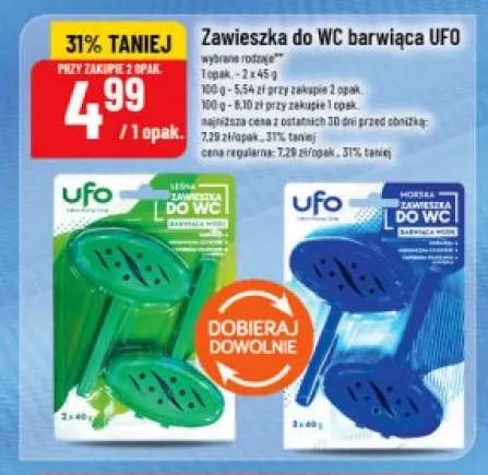 Zawieszka do WC barwiąca UFO