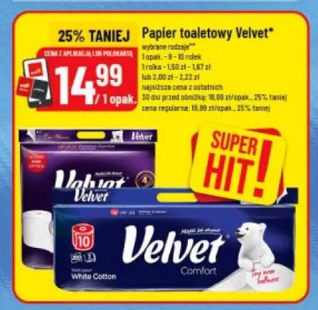 Papier toaletowy Velvet