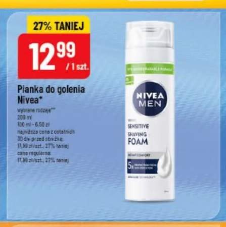 Pianka do golenia Nivea Men Sensitive
